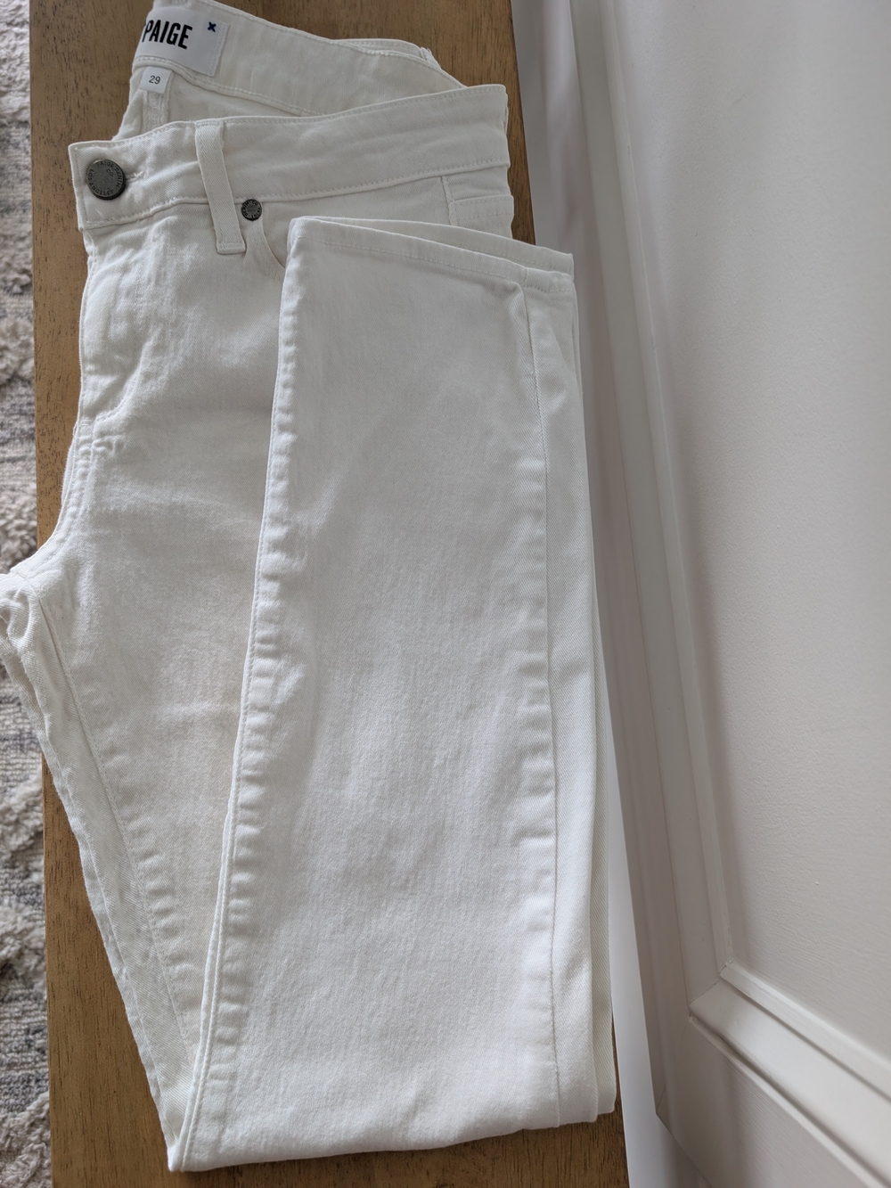 PAIGE White Skinny Mid-Rise Women's Jeans